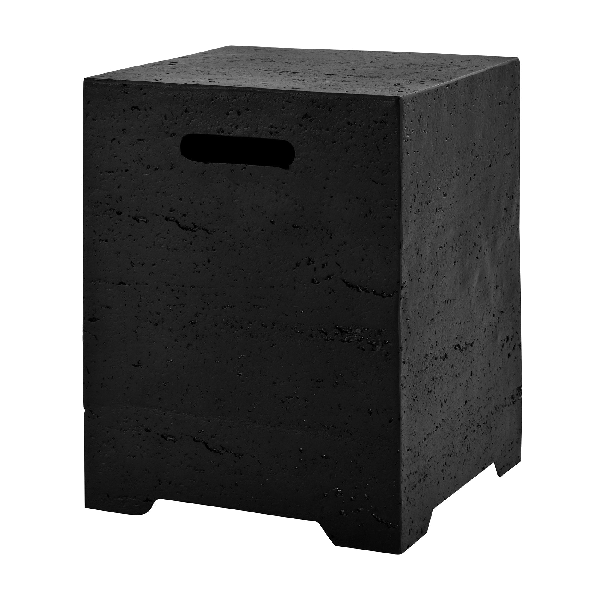 Propane Fire Pit Square MGO 40000 BTU 24" with Side Table Cover