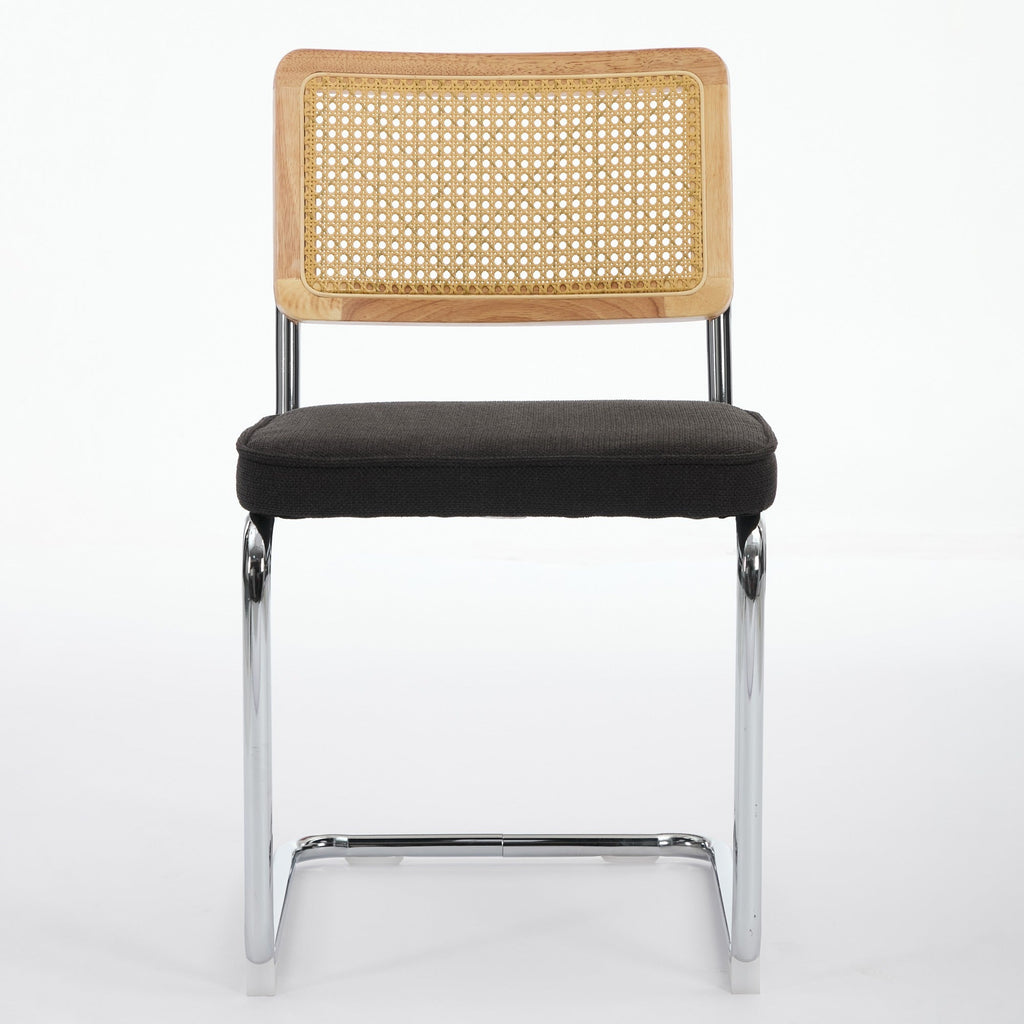 Mid Century Modern Dining Chairs Set of 2, Velvet Accent Chairs with Natural