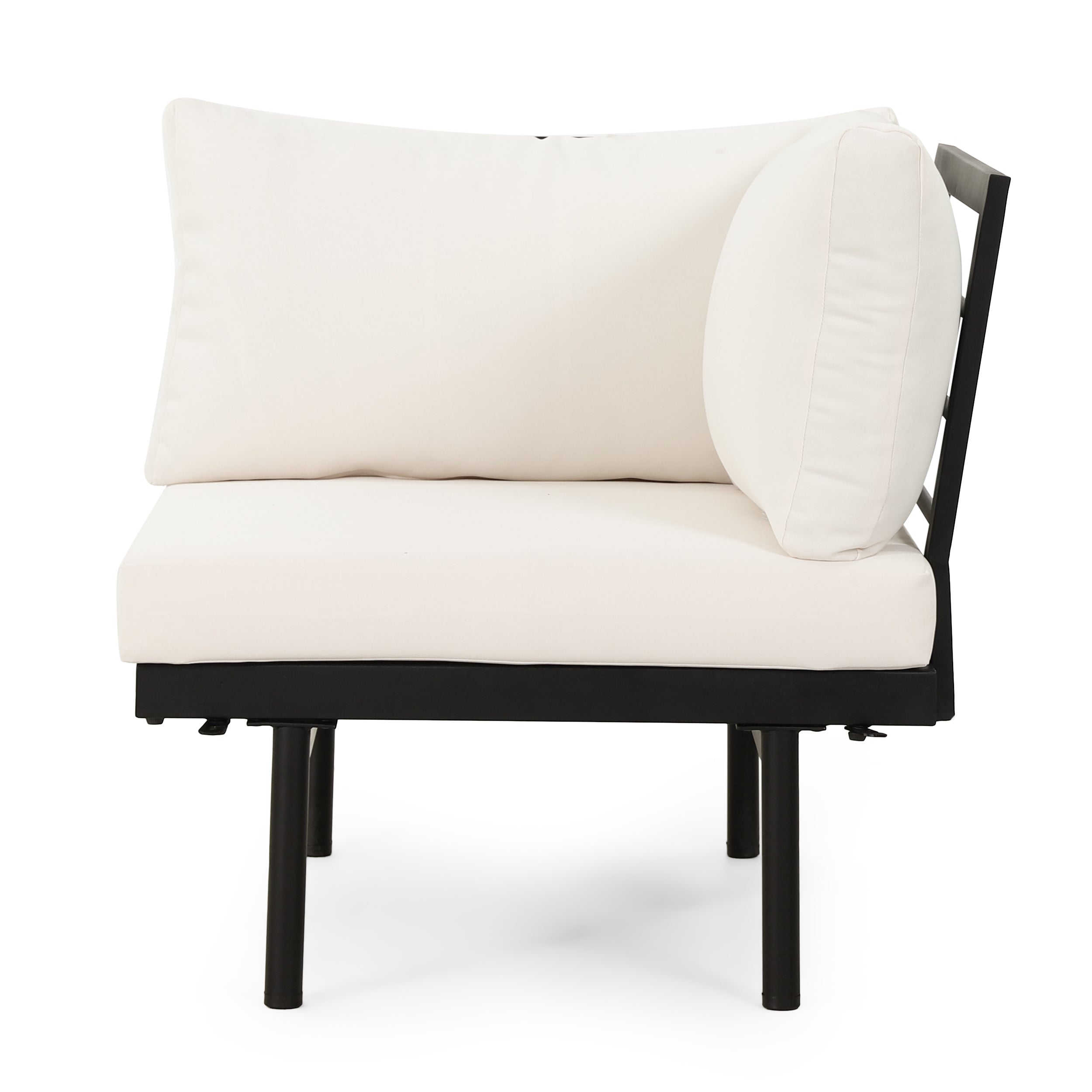 Outdoor Sectional Set Acacia Wood 4 Piece Seats 5