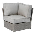 Outdoor Chair Wedge Coastal Wicker Aluminum Gray 33 In 300 LB
