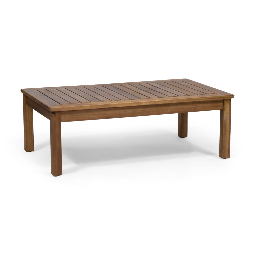 Outdoor Patio Set Acacia Wood Rope Teak Cushions 4 Seater