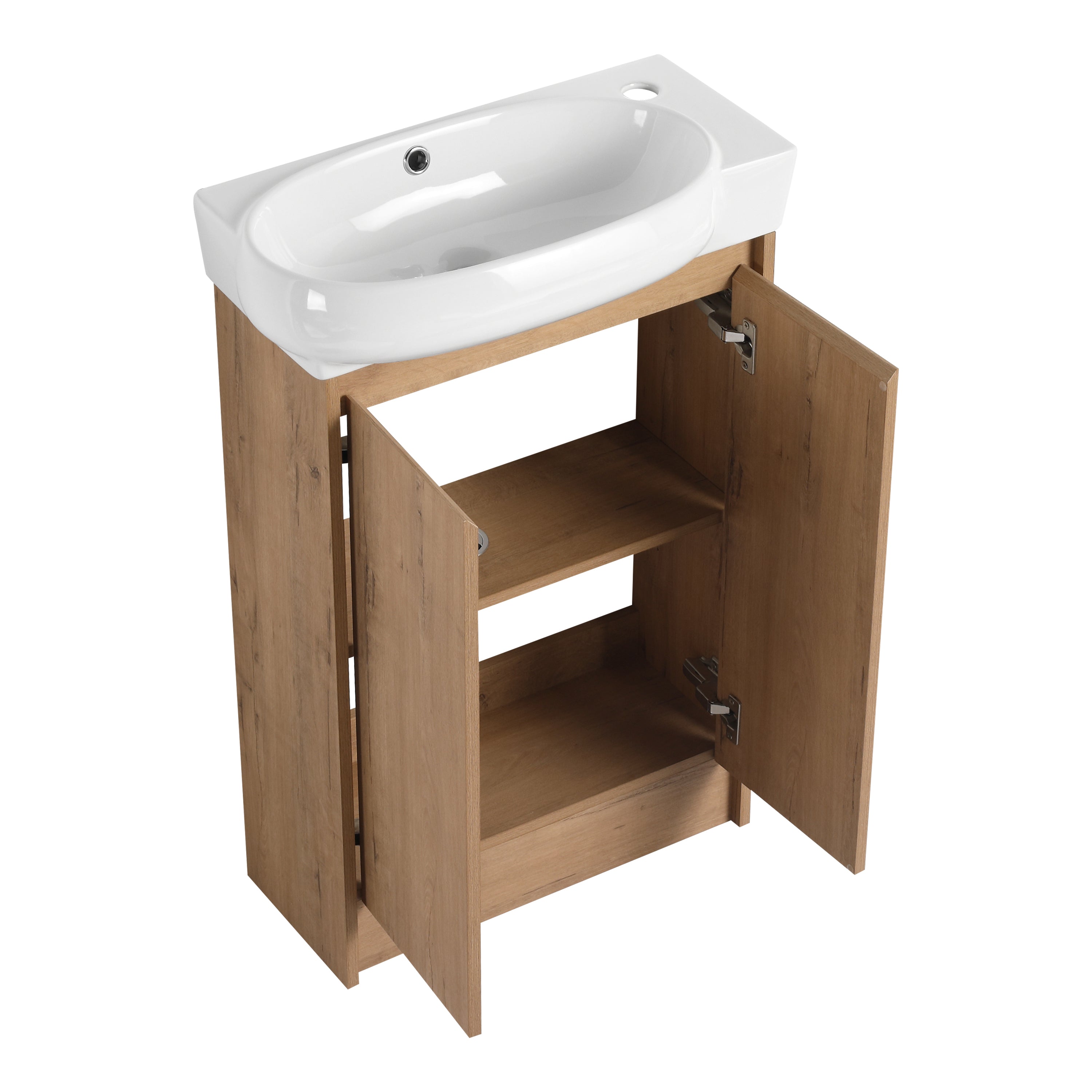 23' Freestanding Bathroom Vanity with Sink, Soft Close Doors