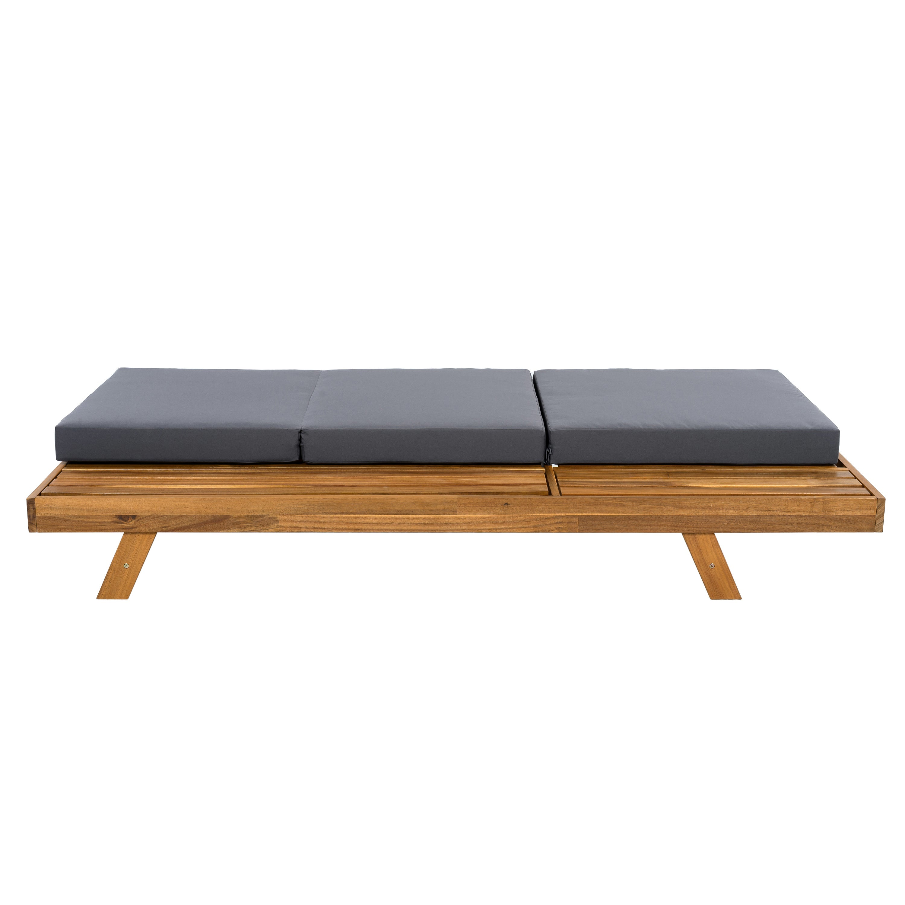 Chaise Lounge Acacia Wood Teak 79" 4 Position Adjustable
