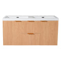 Modern 47.24 Inch Double Sink Bathroom Vanity with SMC Top, MDF Cabinet
