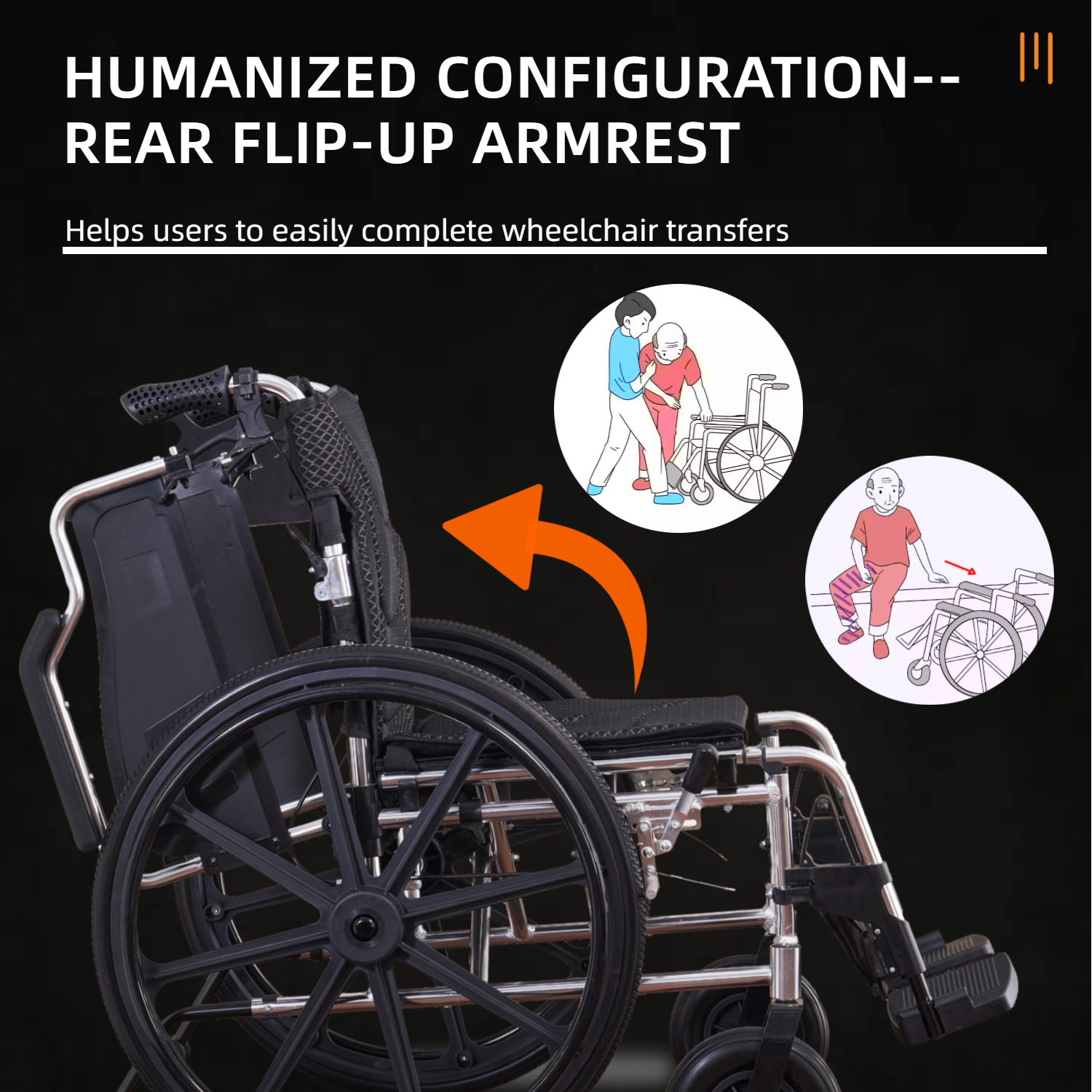 Wheelchair Manual Transport Folding Aluminum 20 In Seat 24 In Wheels Memory Foam