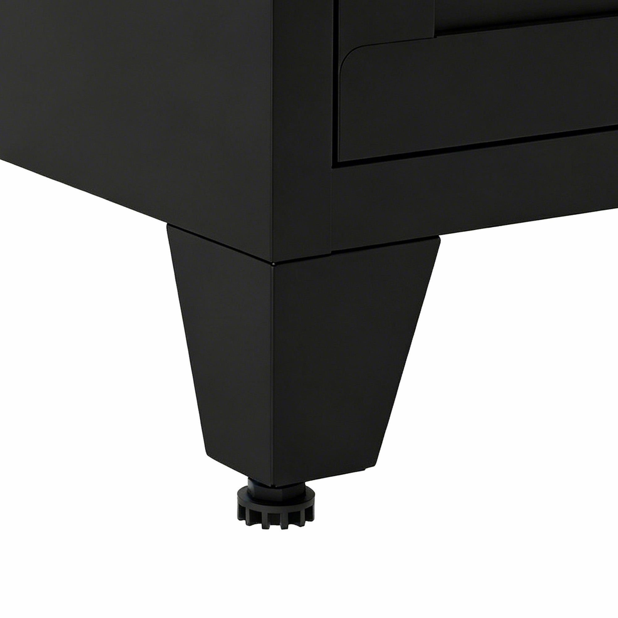 Dresser 9-Drawer Black Steel Smooth-Glide Powder Coat 52x15.8x30 In