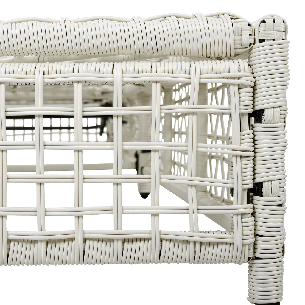 Outdoor Lounge Chair, 5-Position Adjustable Rattan Chaise with Cushion and
