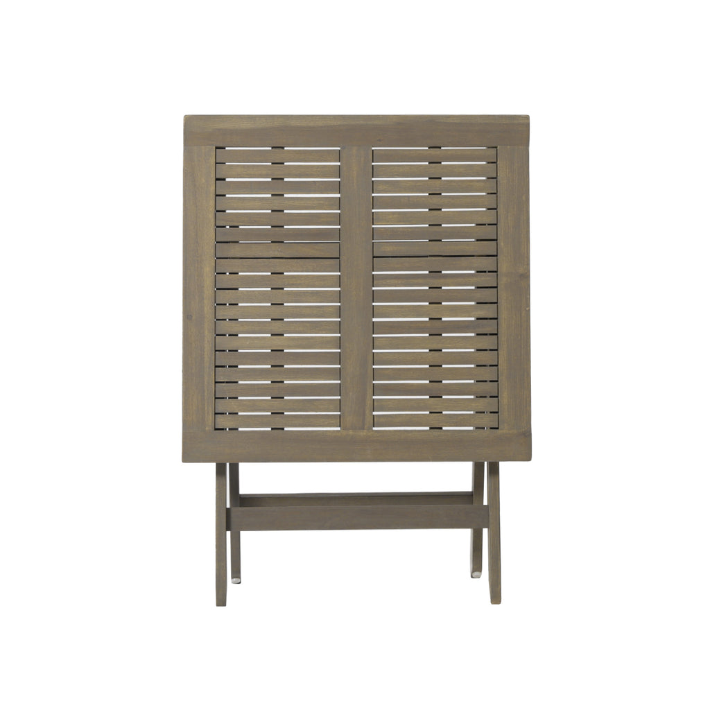 Outdoor Bistro Table Folding Acacia Wood Gray 25.5