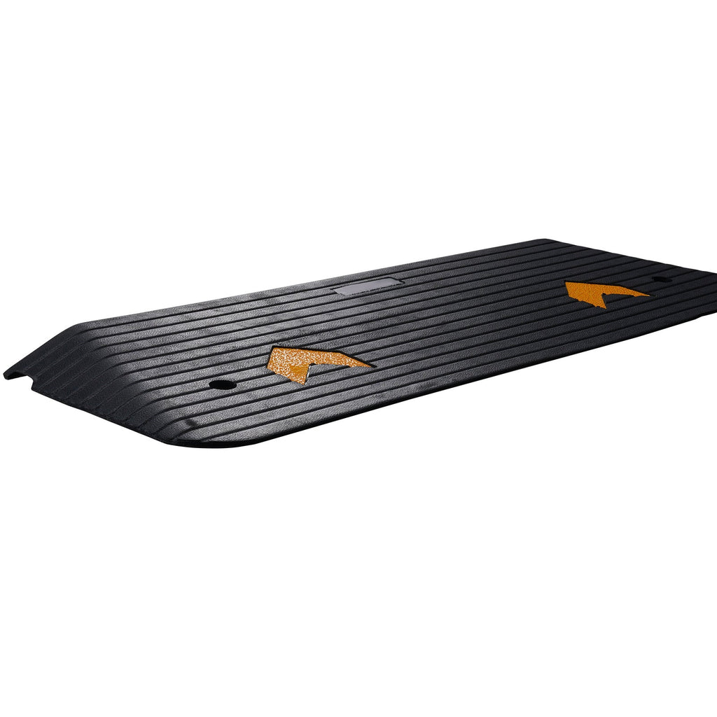 Threshold Ramp Rubber 2 In Non-Slip Beveled Edges Doorway 43.7x16 In Channel