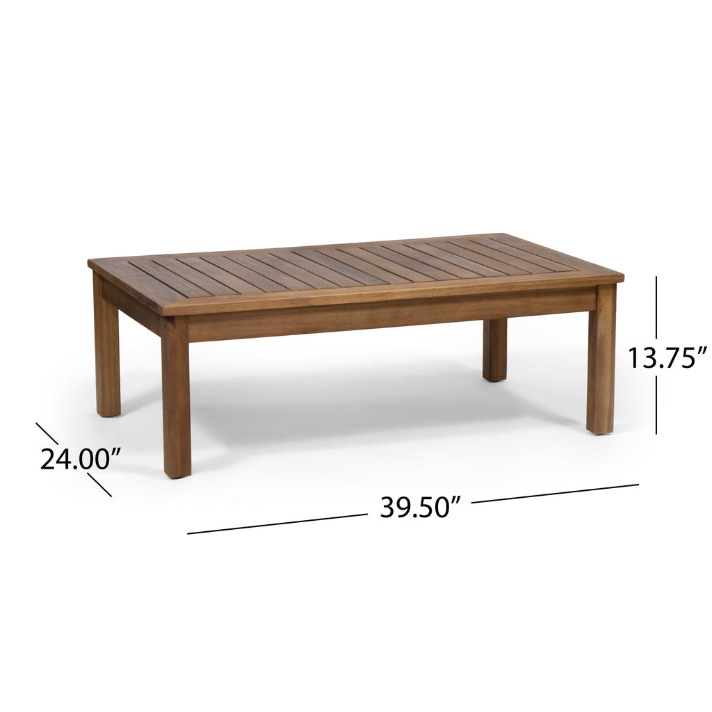 Outdoor Patio Set Acacia Wood Rope Teak Cushions 4 Seater
