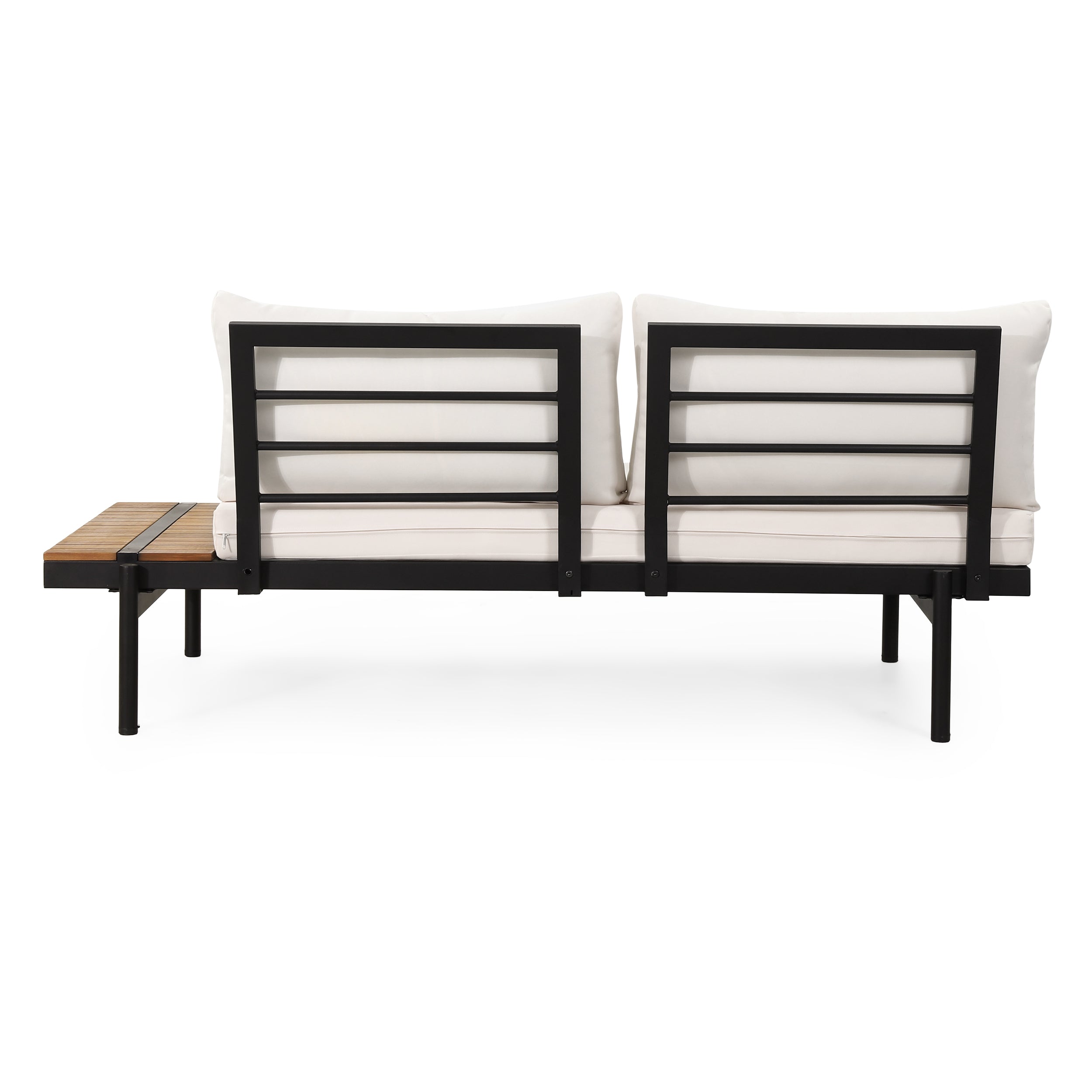 Outdoor Sectional Set Acacia Wood 4 Piece Seats 5