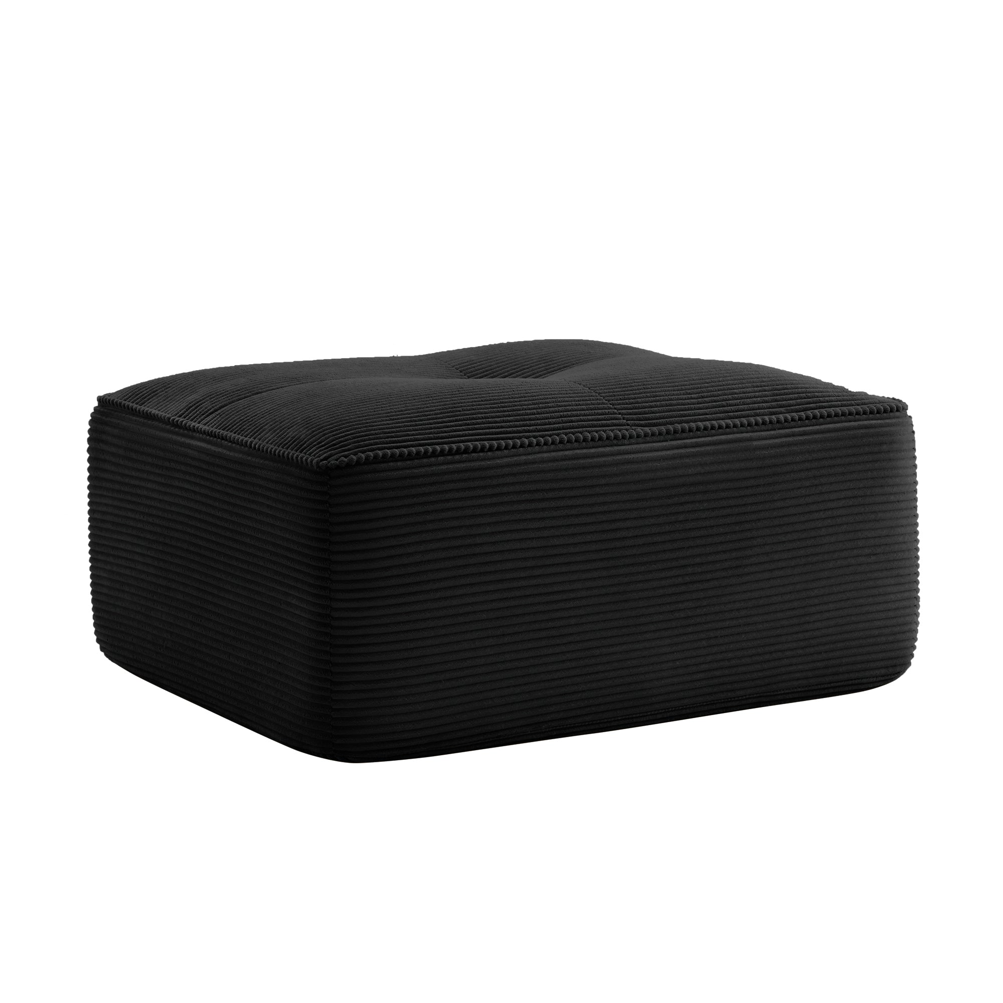Ottoman Corduroy - Black