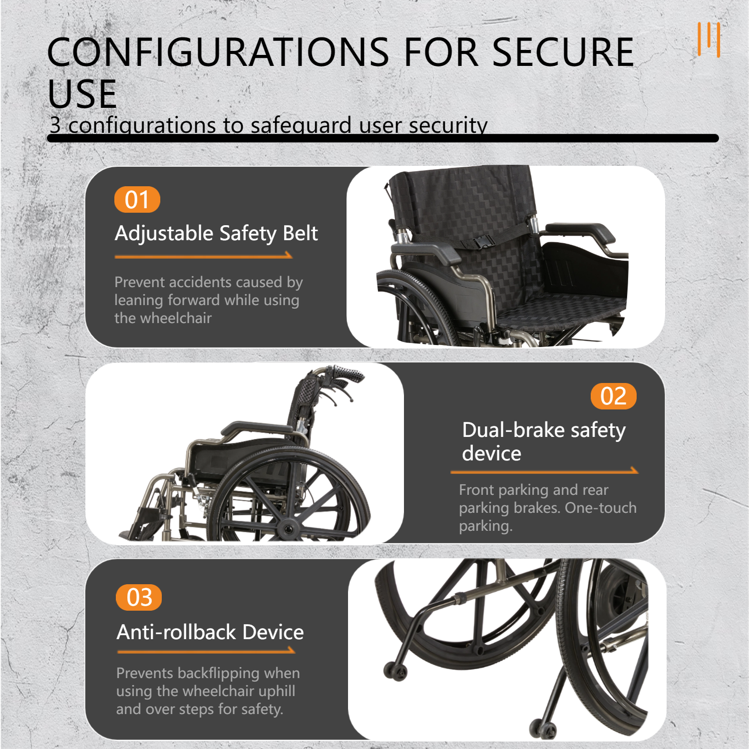 Wheelchair Manual Transport Folding Aluminum 20 In Seat 275 LB Black Gray