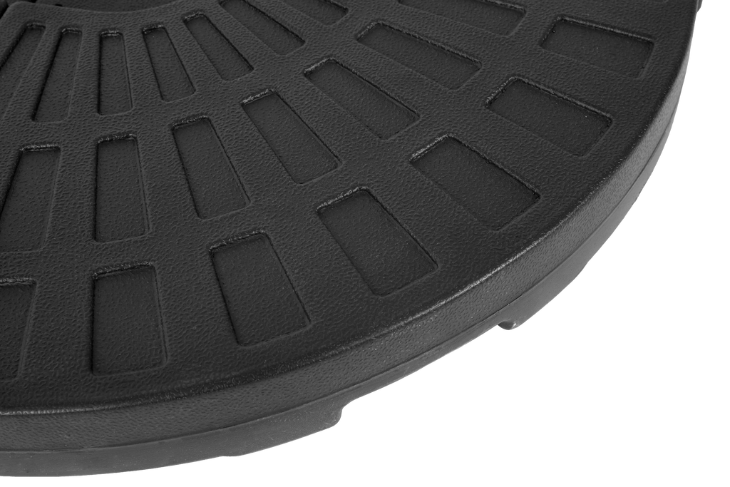 Patio Umbrella Base Fillable 4 Plate PE Black 42 LB Each Water Sand