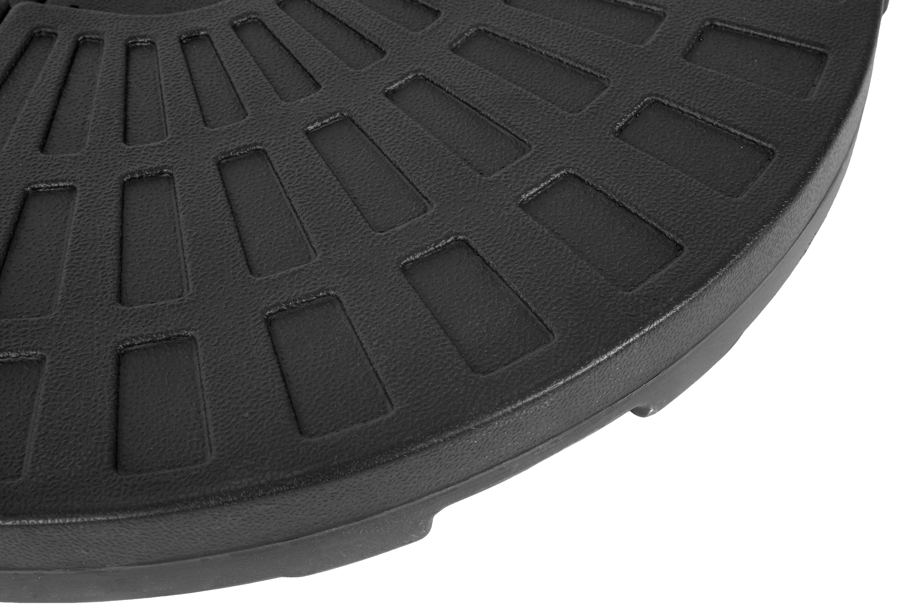 Patio Umbrella Base Fillable 4 Plate PE Black 42 LB Each Water Sand