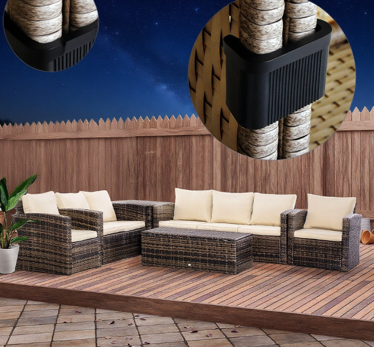Outdoor Sectional Connector Clips Nylon Black Set of 10 Windproof