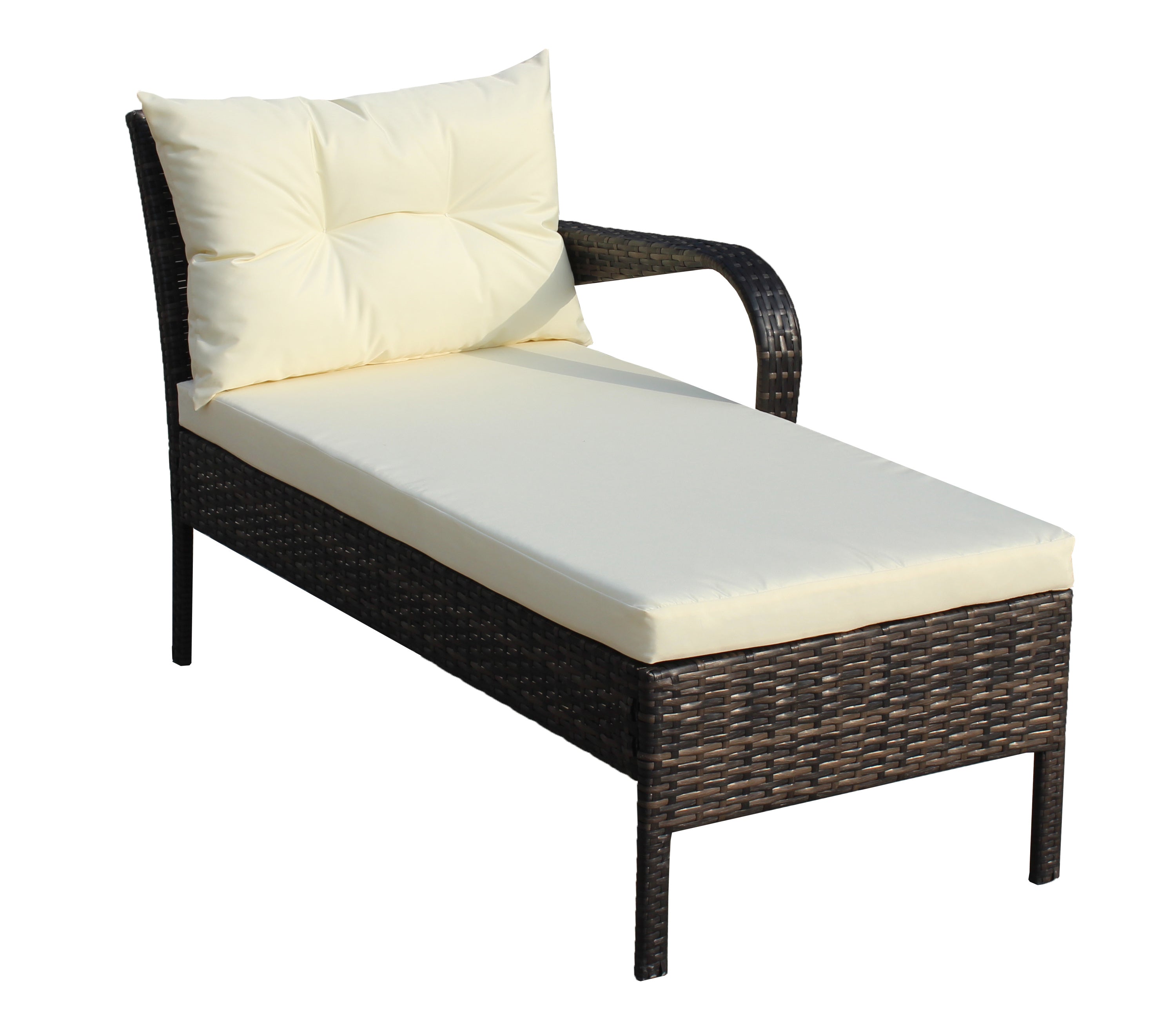 Outdoor Conversation Set PE Rattan 2 Piece Brown