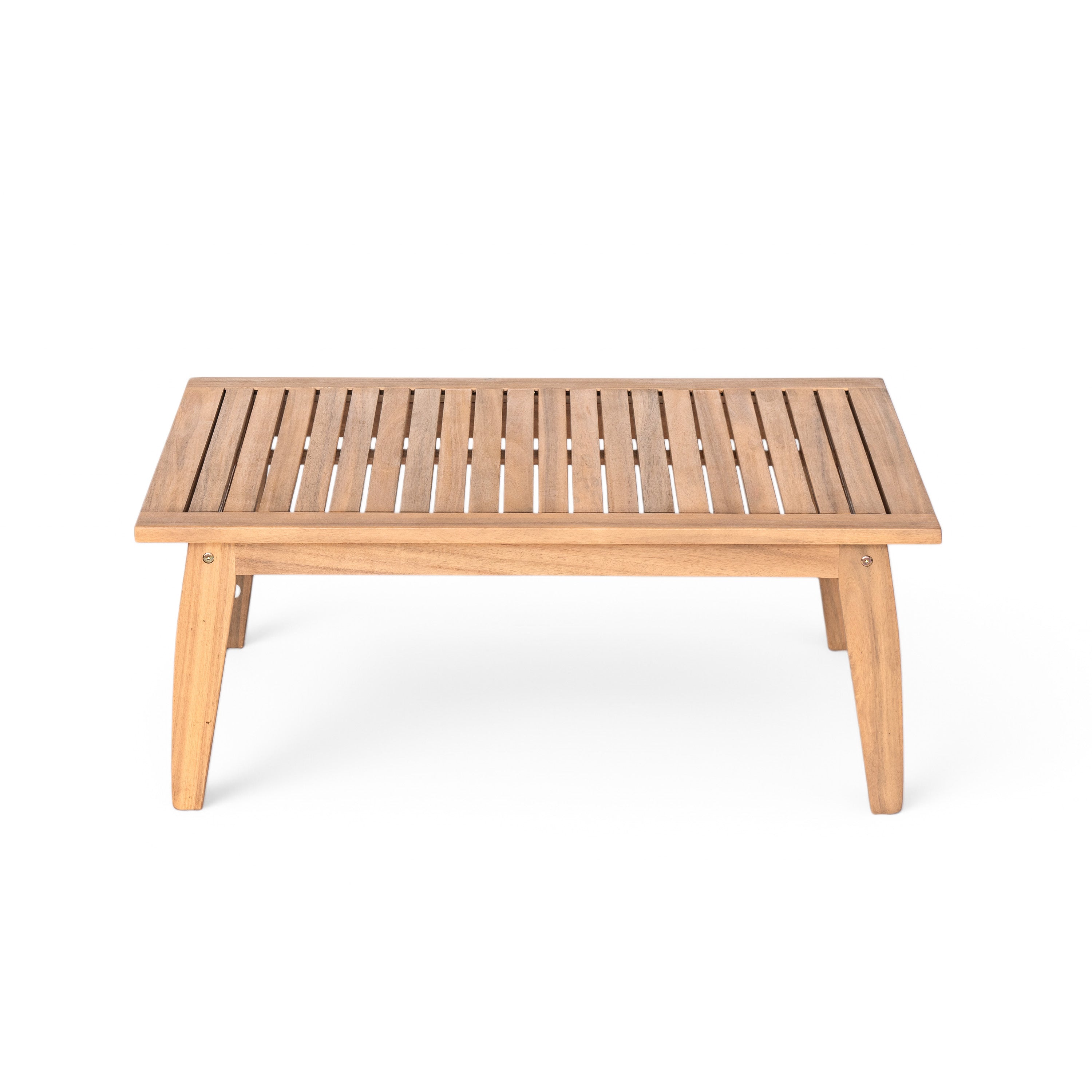Outdoor Conversation Set 4 Piece Acacia Wood Rope