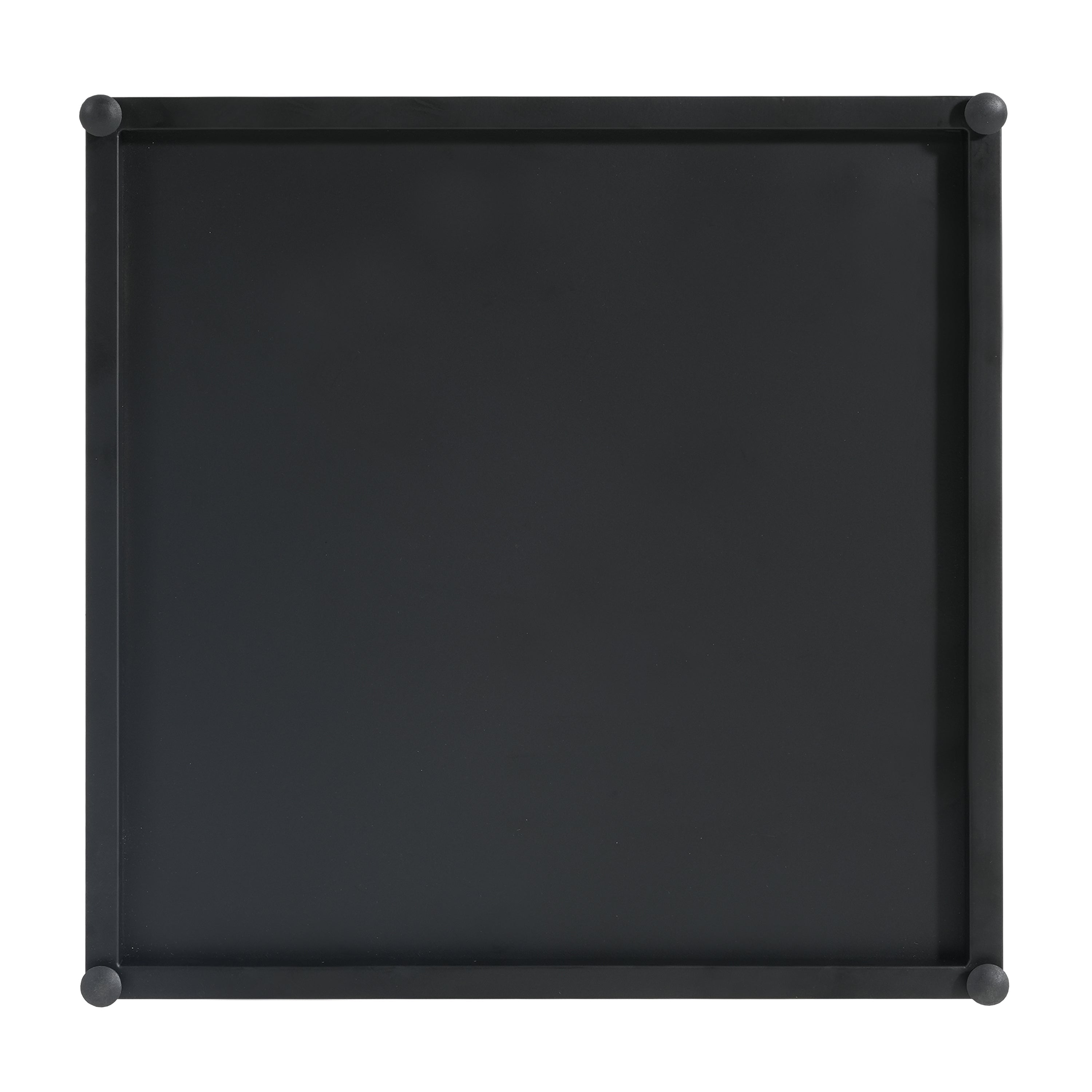 Outdoor Metal Tank Holder Side Table, Matte Black