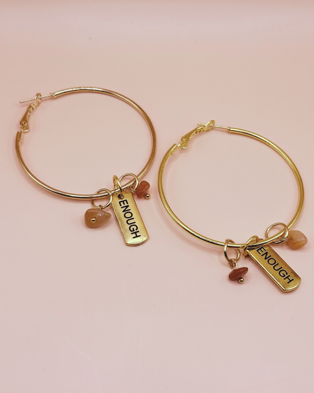 Enough Gold Hoop Earrings- yellow