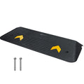 Threshold Ramp Rubber 2 In Non-Slip Beveled Edges Doorway 43.7x16 In Channel