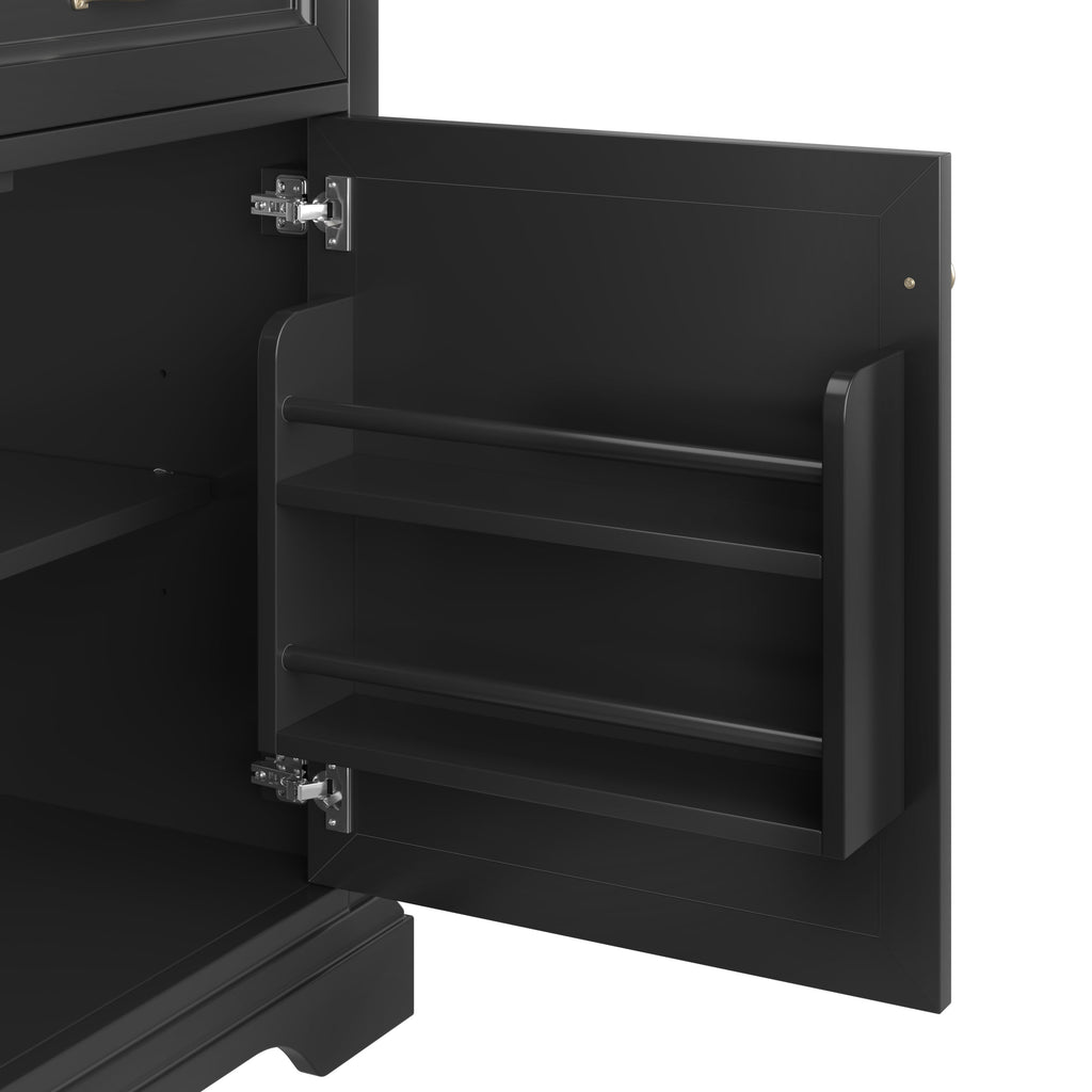 36-Inch Bathroom Vanity with Ceramic Sink Top, 4 Drawers and 1 Soft-Close Door