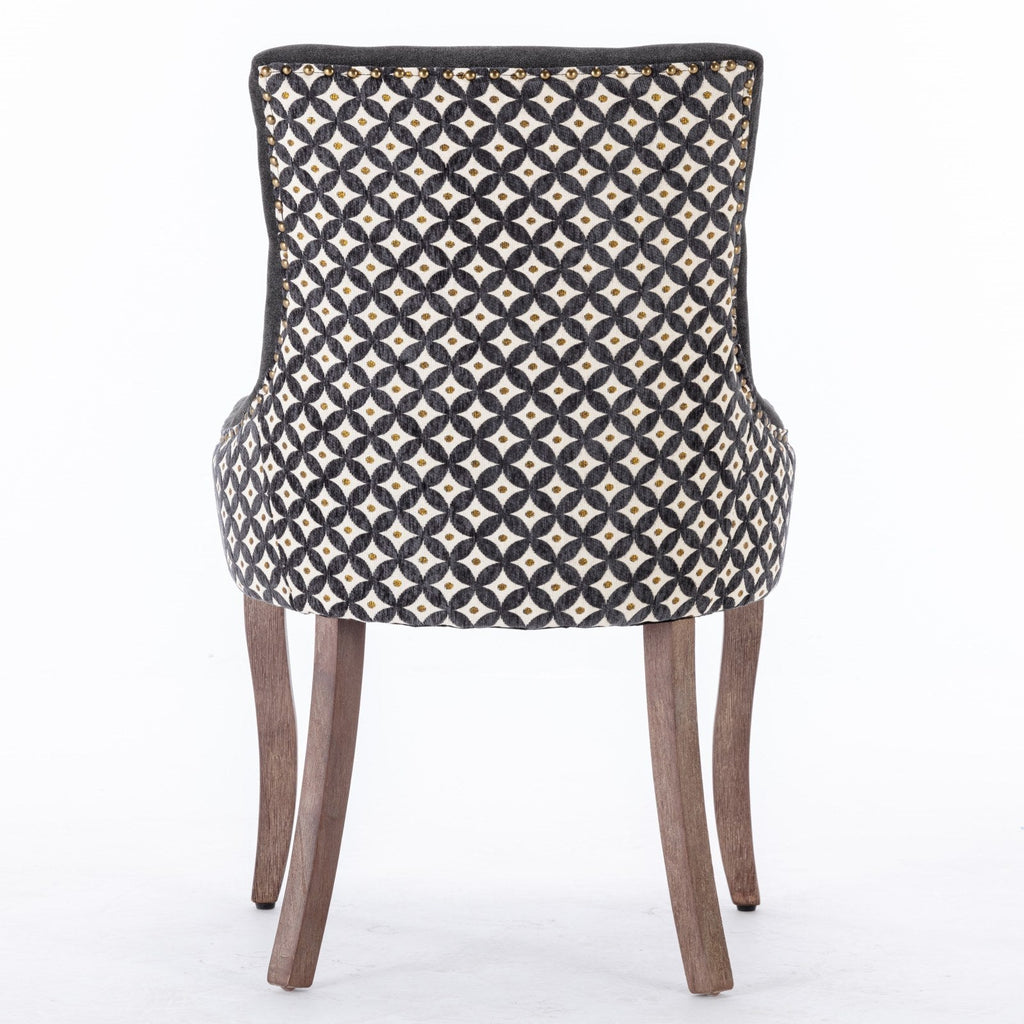 Ultra Side Dining Chair, Thickened fabric chairs with neutrally toned solid