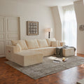 Sectional Sofa U-Shape Cloud Modular Beige 4 Seat 134 In No Assembly