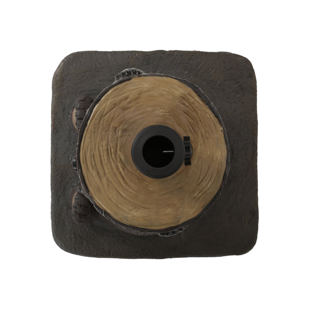 Patio Umbrella Base Bear Shape Concrete Dark Brown 13.5x18 In 56 LB