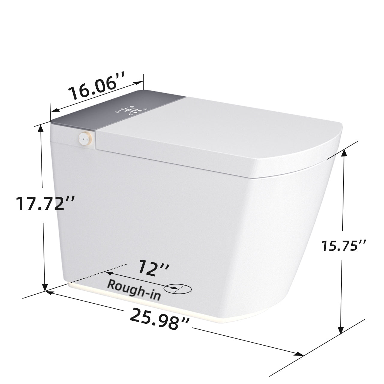 Modern integrated Smart toilet, Auto Open/Close lid, temperature heating seat...