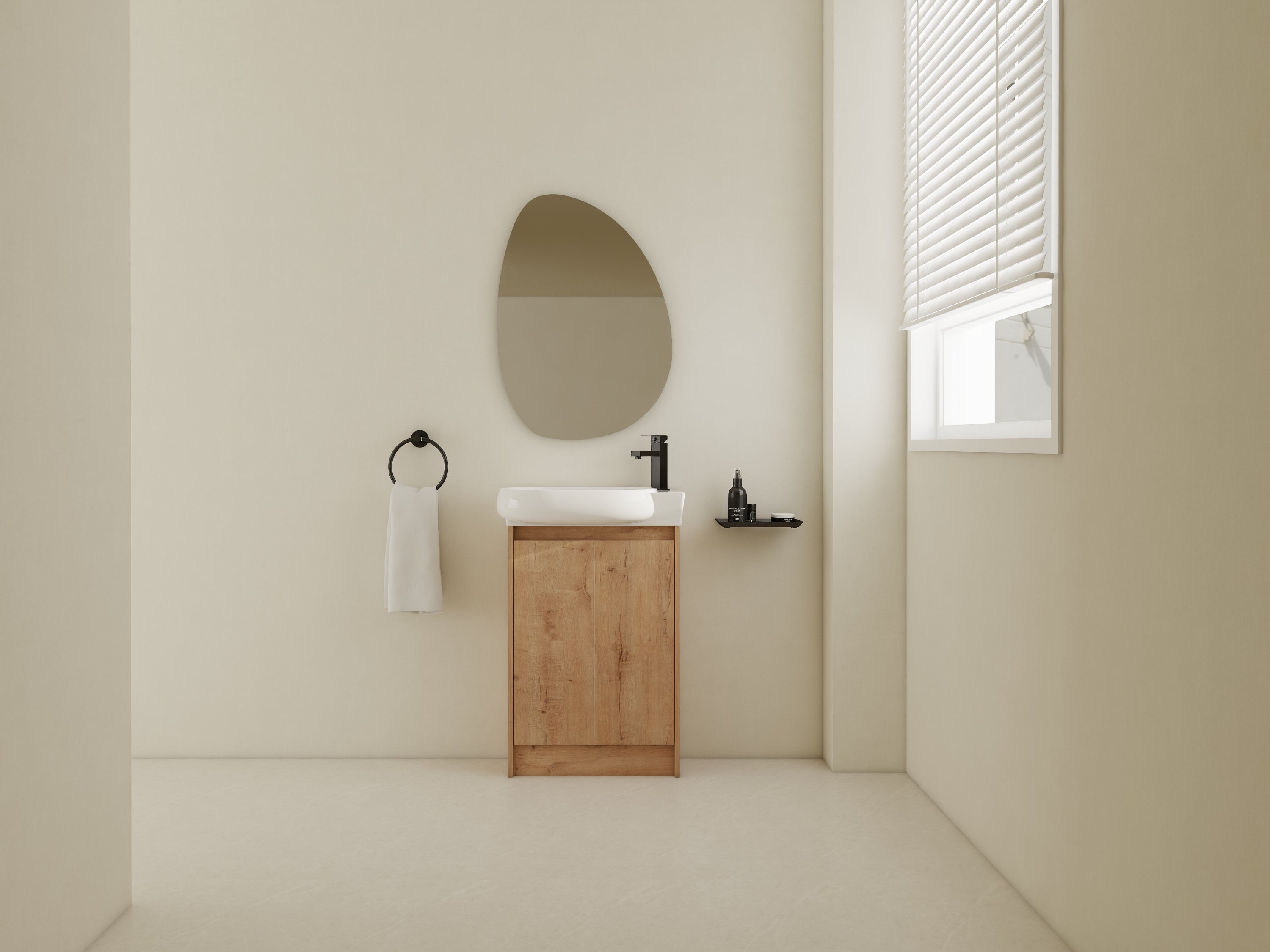 23' Freestanding Bathroom Vanity with Sink, Soft Close Doors
