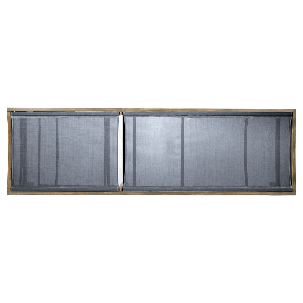 Outdoor Acacia Wood Chaise Lounge Gray Mesh 78.25x24