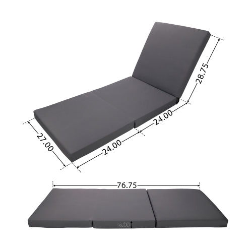 Outdoor Chaise Lounge Acacia Wood Dark Gray 6 Position Adjustable