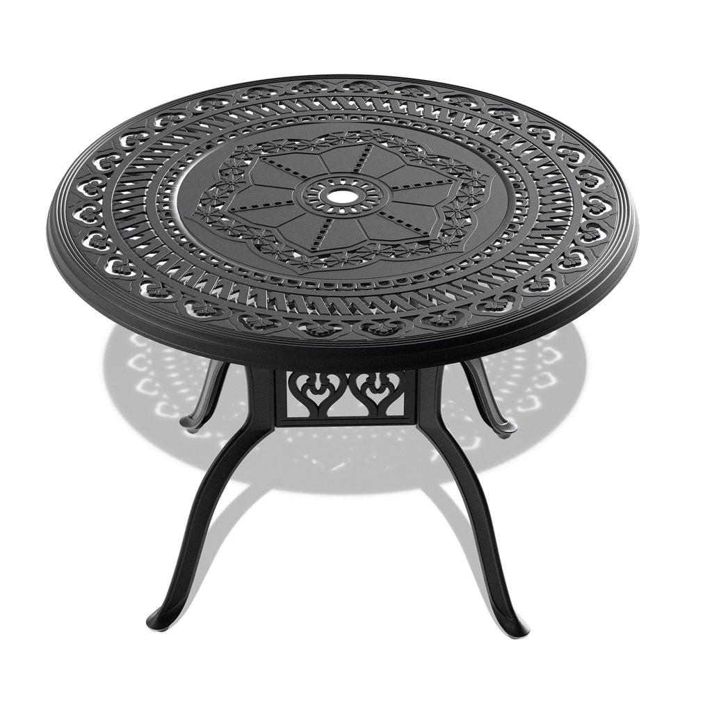 Outdoor Patio Set Cast Aluminum 5 Piece Stackable