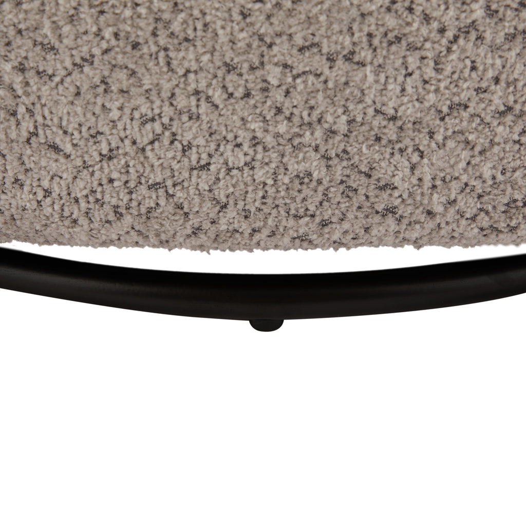 Accent Chair Swivel 360 Degree Fabric Gray Metal Frame 35x35x32 In