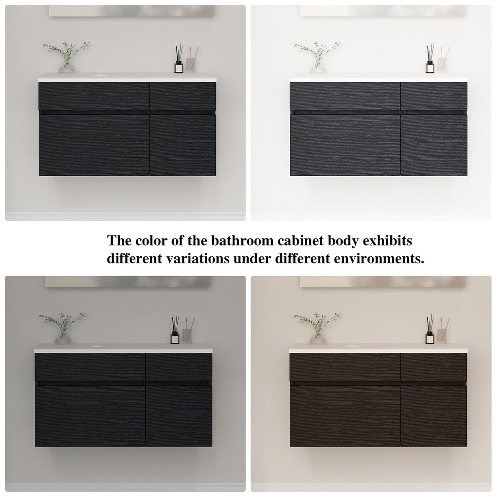 31.5' Modern Wall-Mounted Single Sink Bathroom Vanity Base Only Painted Floating