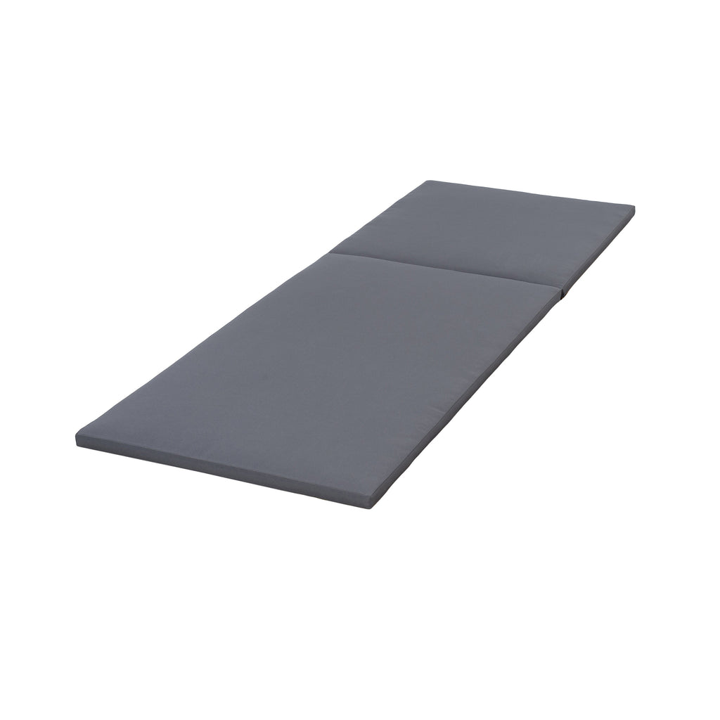 Acacia Wood Chaise Lounge Dark Gray Cushion 4-Position