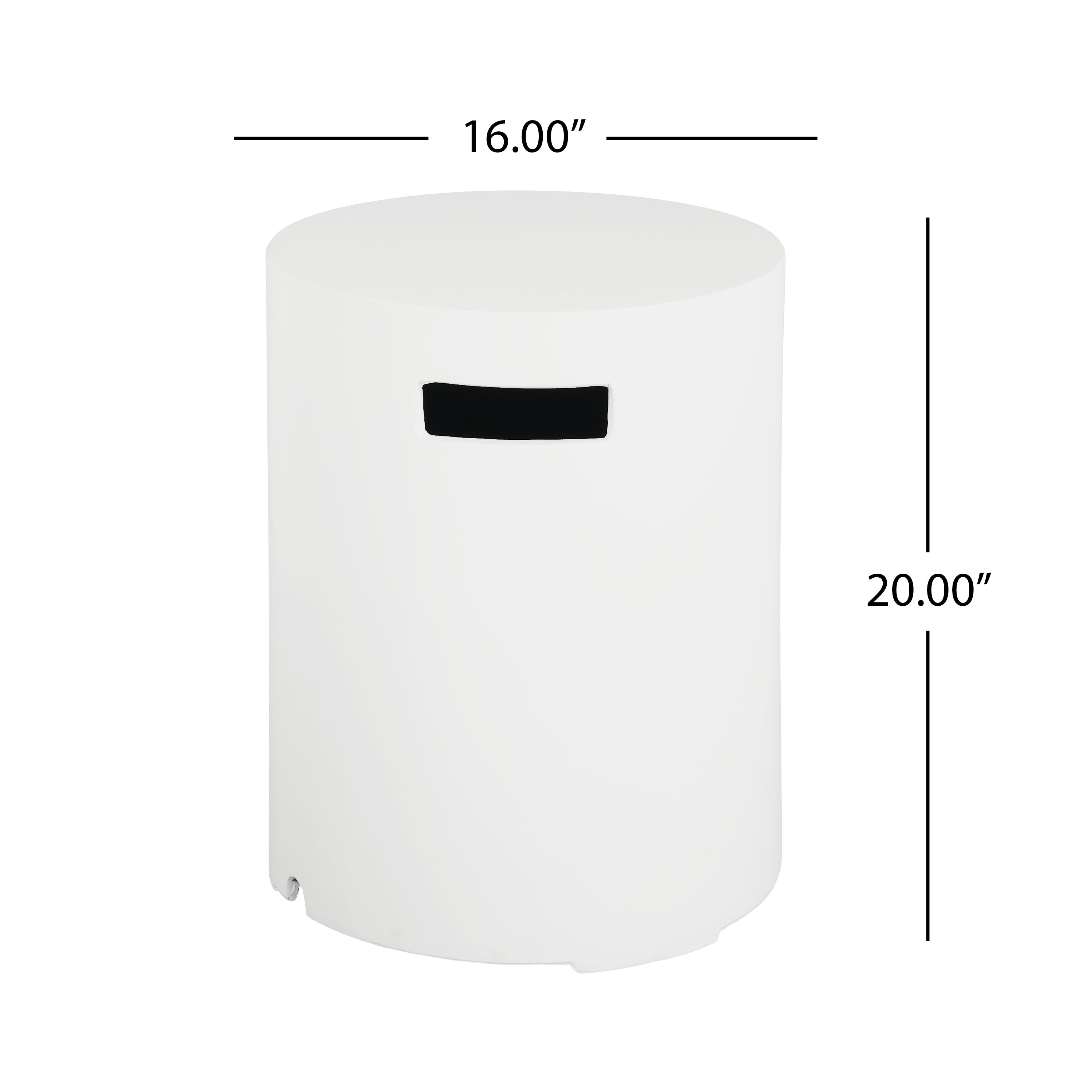 16x20 Inch MGO Propane Tank Holder Side Table, White