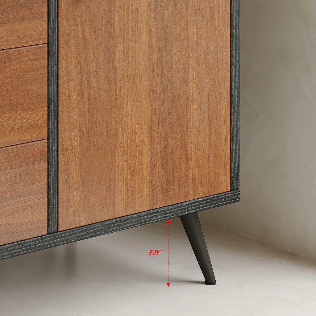 Modern Free-Standing Bathroom Vanity with Ceramic Sink & Sintered Stone Top