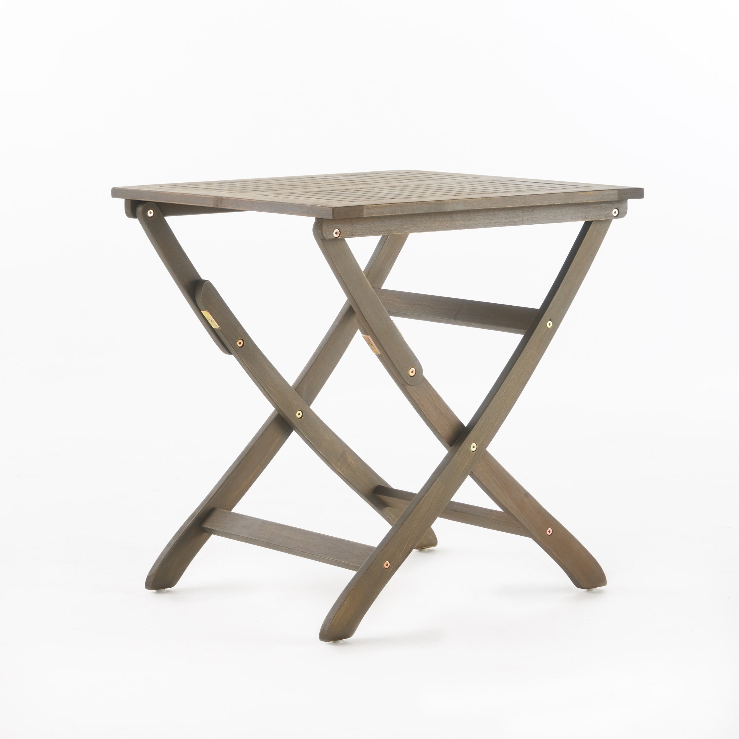 Outdoor Bistro Table Folding Acacia Wood Gray 25.5