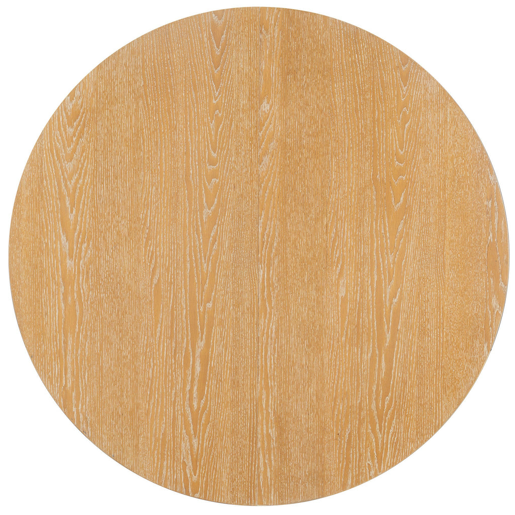 5-Piece Retro Functional Dining Table Set Extendable Round Table and 4