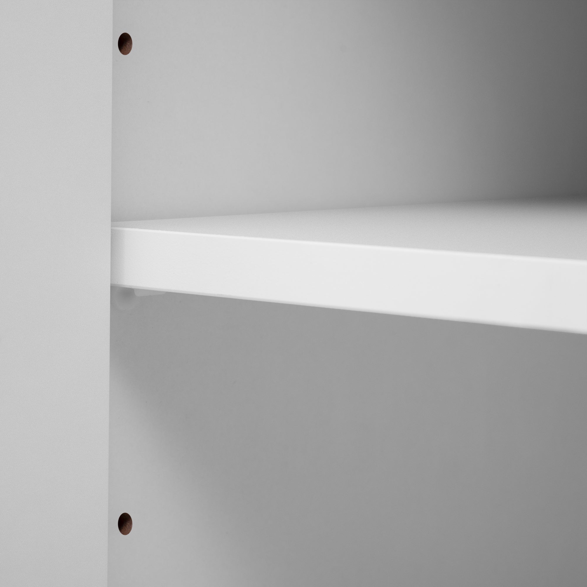 White MDF Glass TV Stand Entertainment Center Wall Unit 80