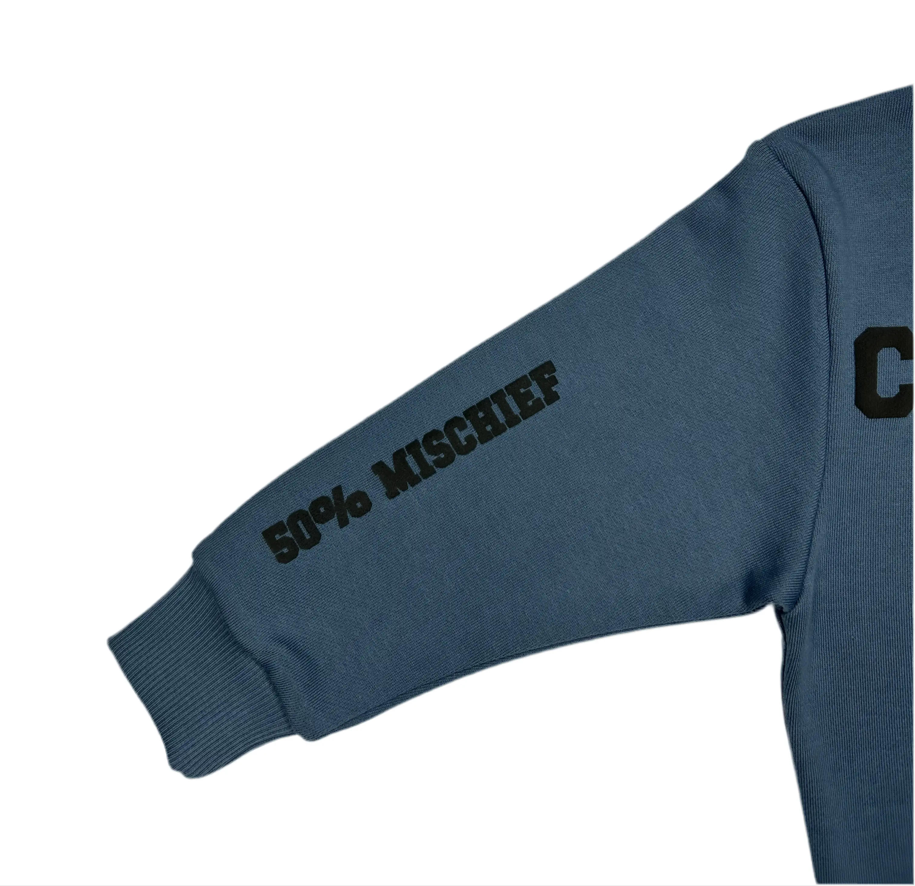 CHEEKY FELLOW 400 GSM Cotton Crewneck | Blue Mirage