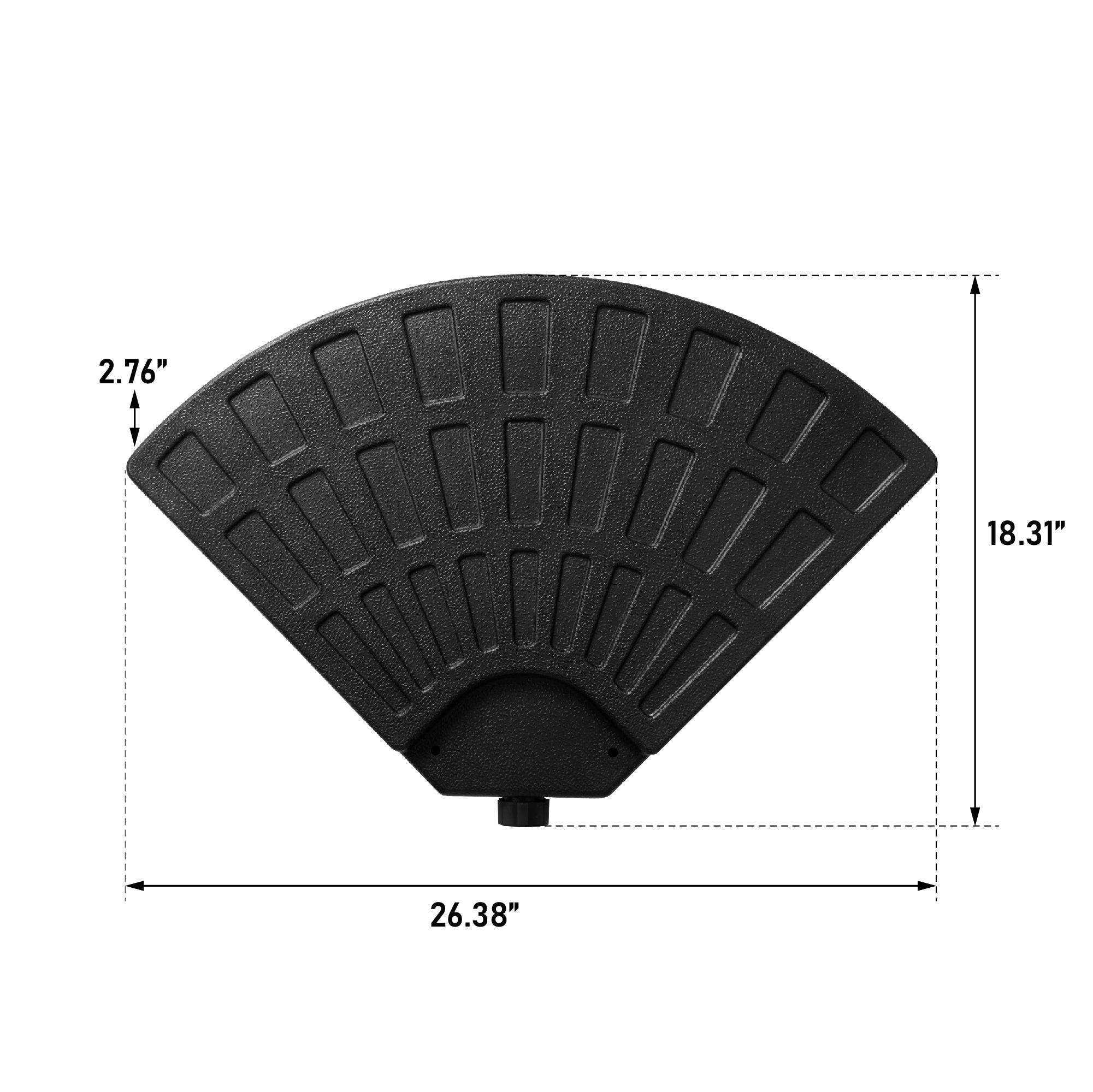 Patio Umbrella Base Fillable 4 Plate PE Black 42 LB Each Water Sand