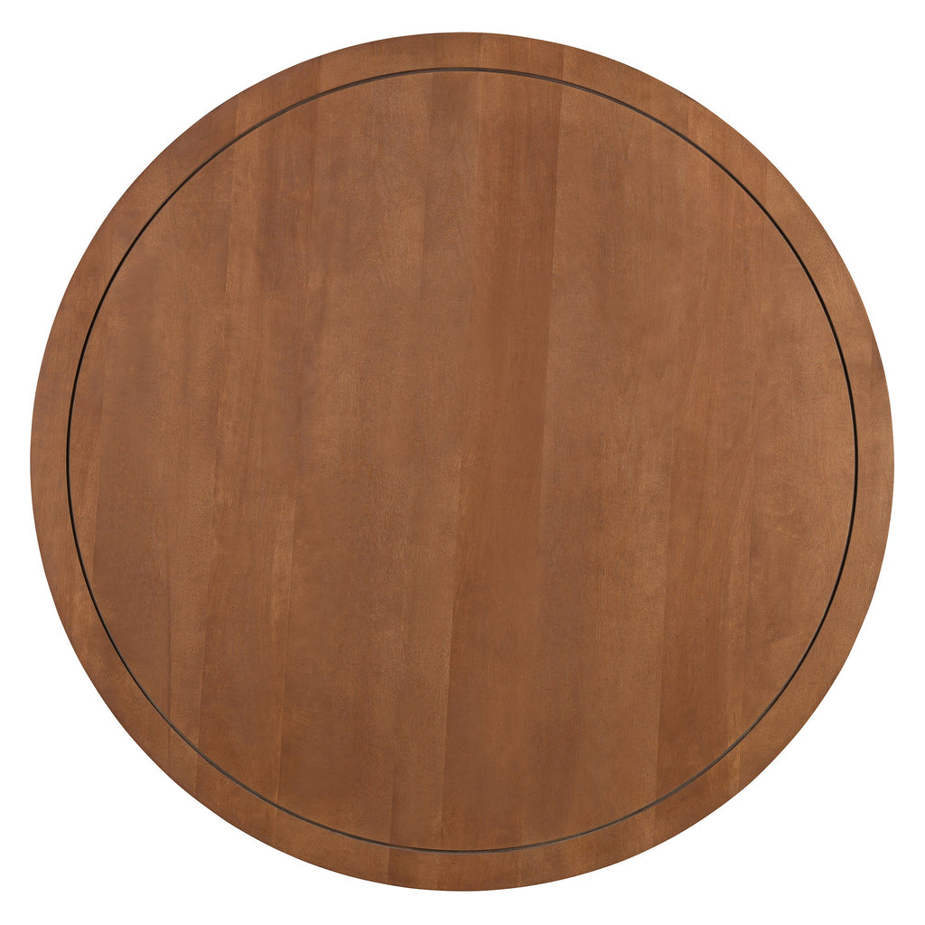 5-Piece Round Dining Table Set for 4, Minimalist Farmhouse Dining Table with 4