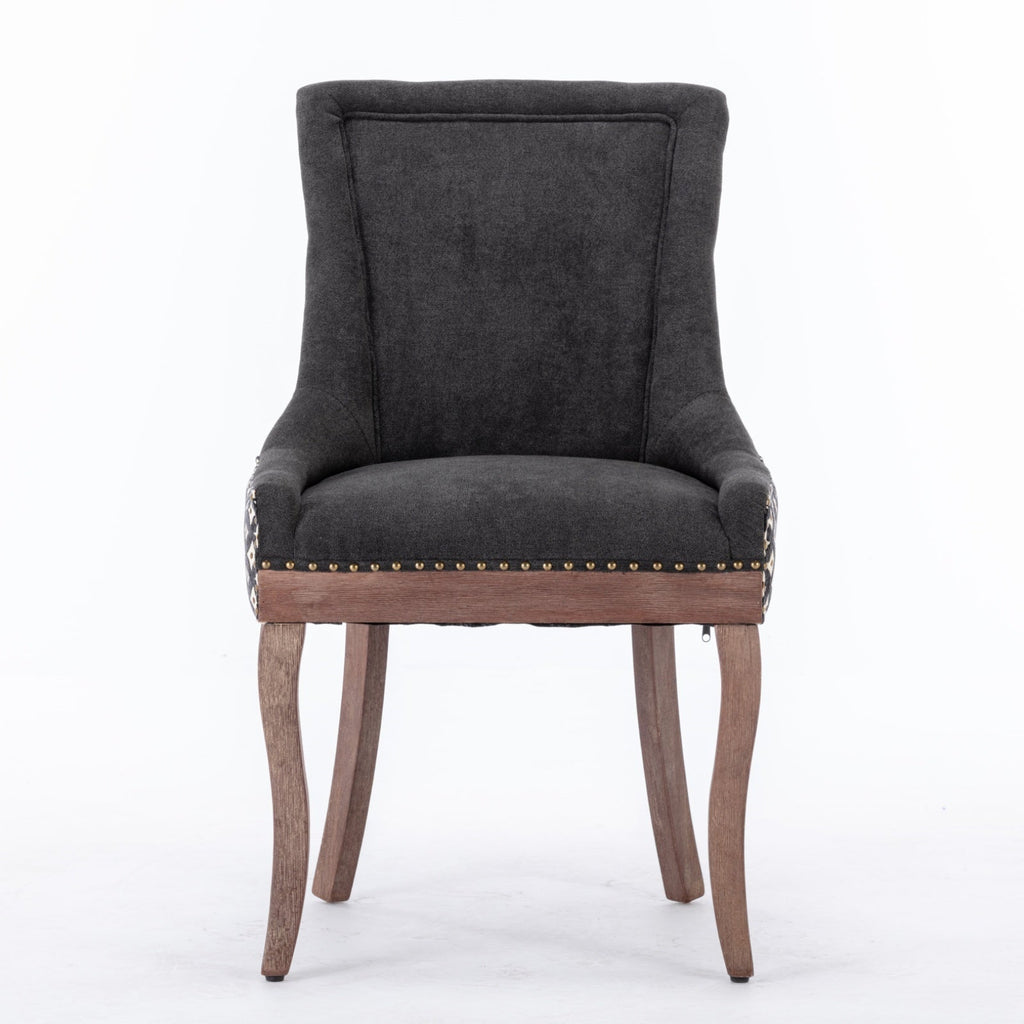 Ultra Side Dining Chair, Thickened fabric chairs with neutrally toned solid