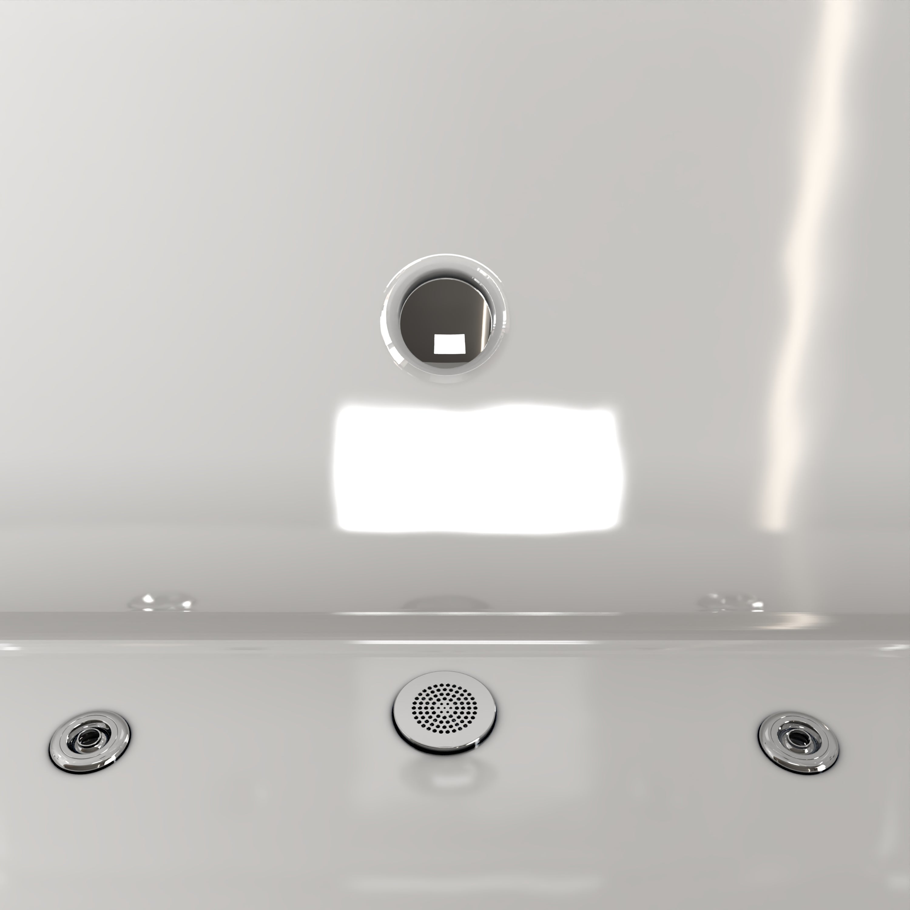 67' Rectangle Acrylic Whirlpool Bathtub Freestanding Soaker Tub Chrome Drain cUPC