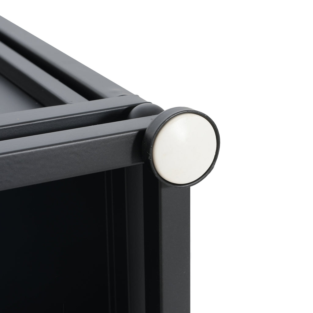 Outdoor Metal Tank Holder Side Table, Matte Black