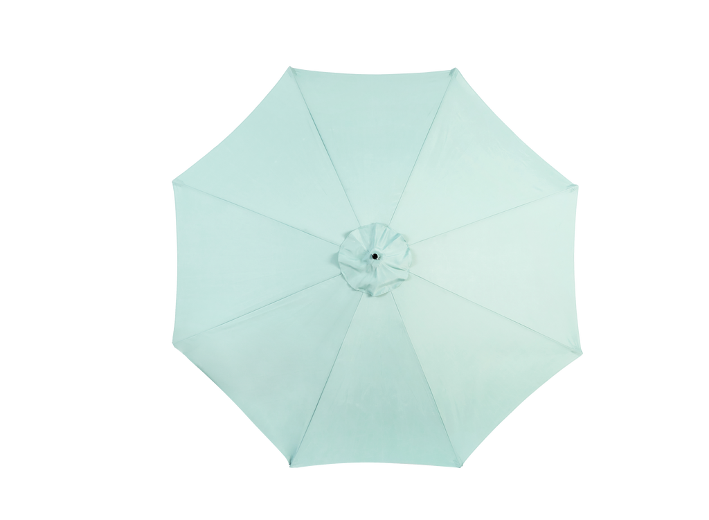 10ft Offset Hanging Market Patio Umbrella w-Easy Tilt Adjustment, Light Green
