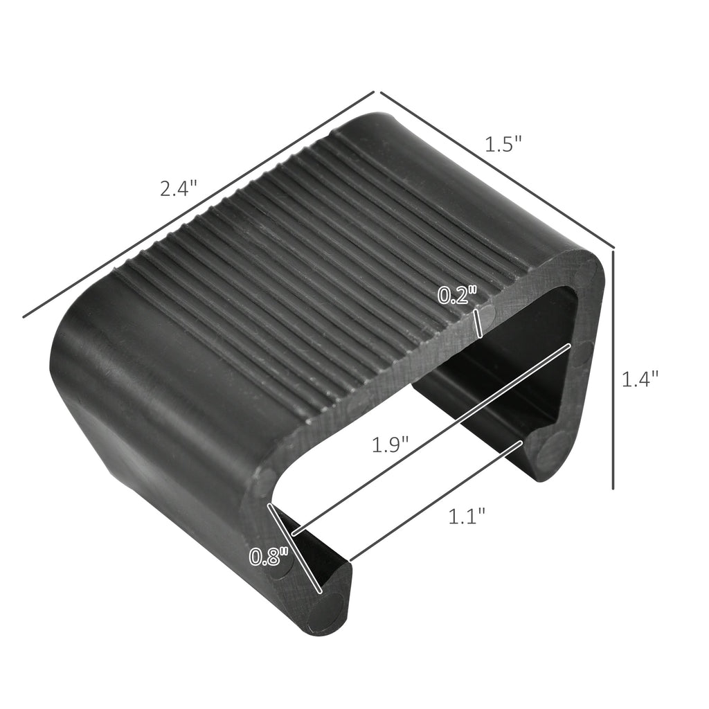 Outdoor Sectional Connector Clips Nylon Black Set of 10 Windproof